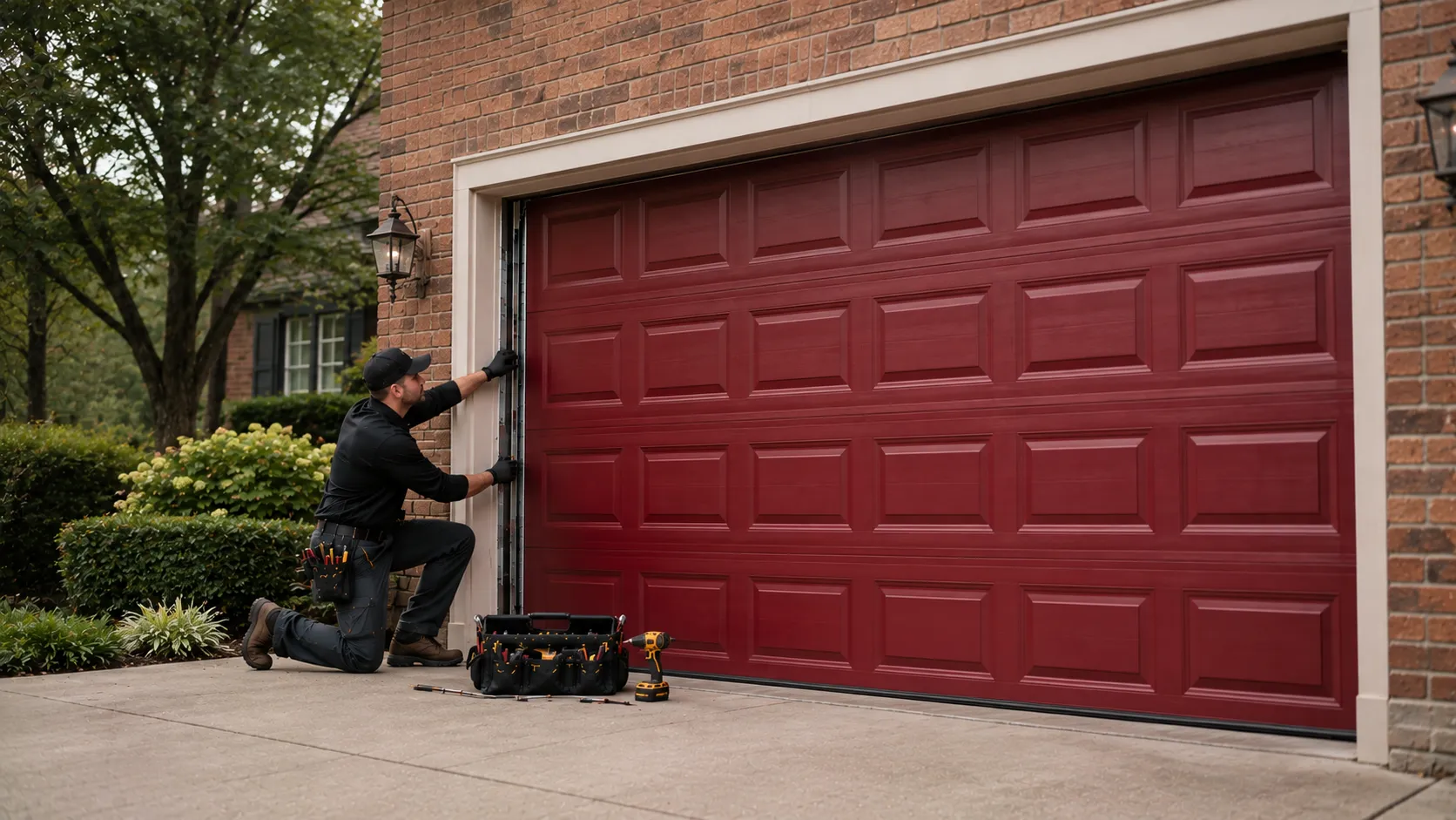 Garage Door Work in Commons of Lake Houston