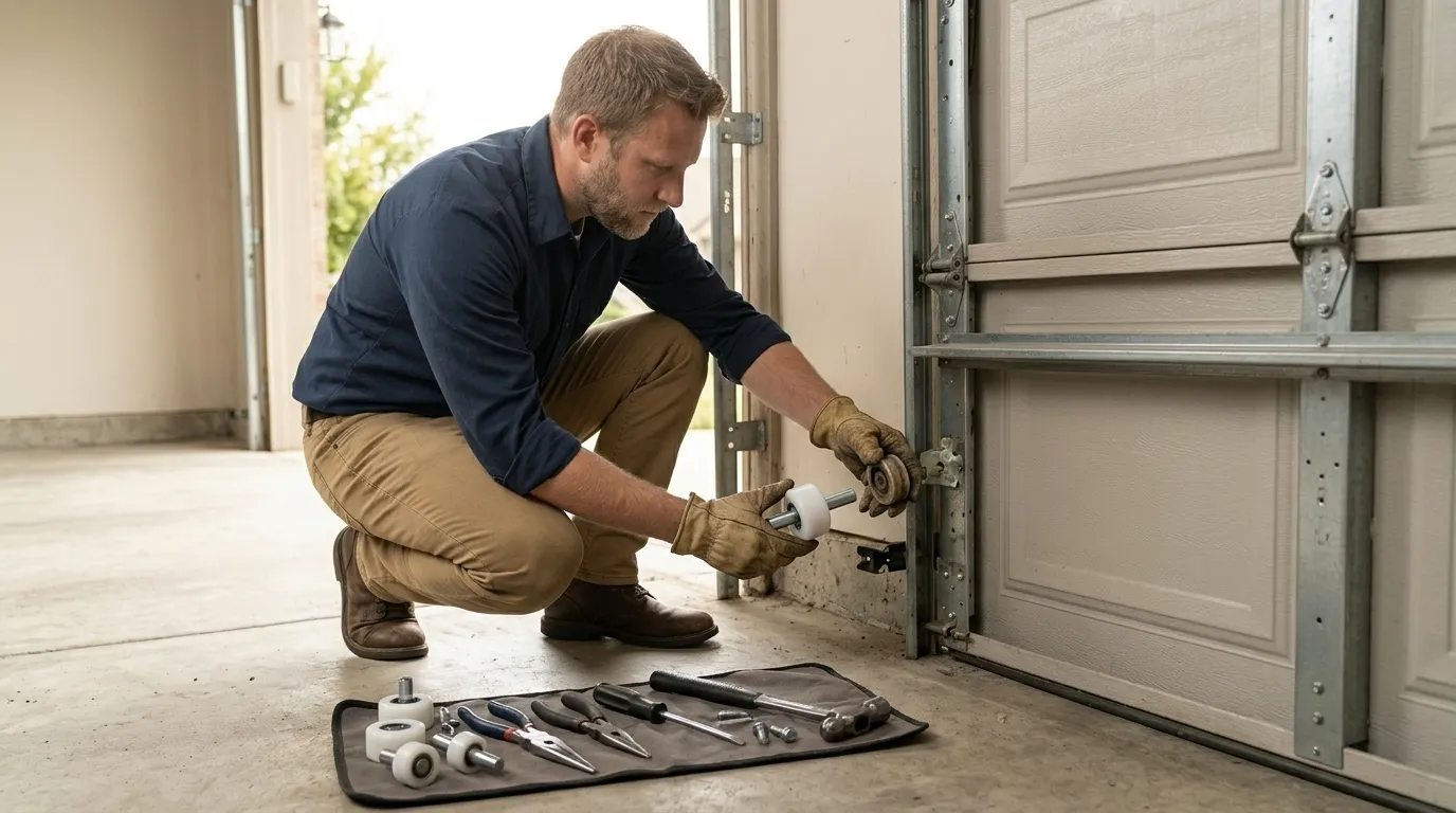 Repaired & tested - Humble garage door service