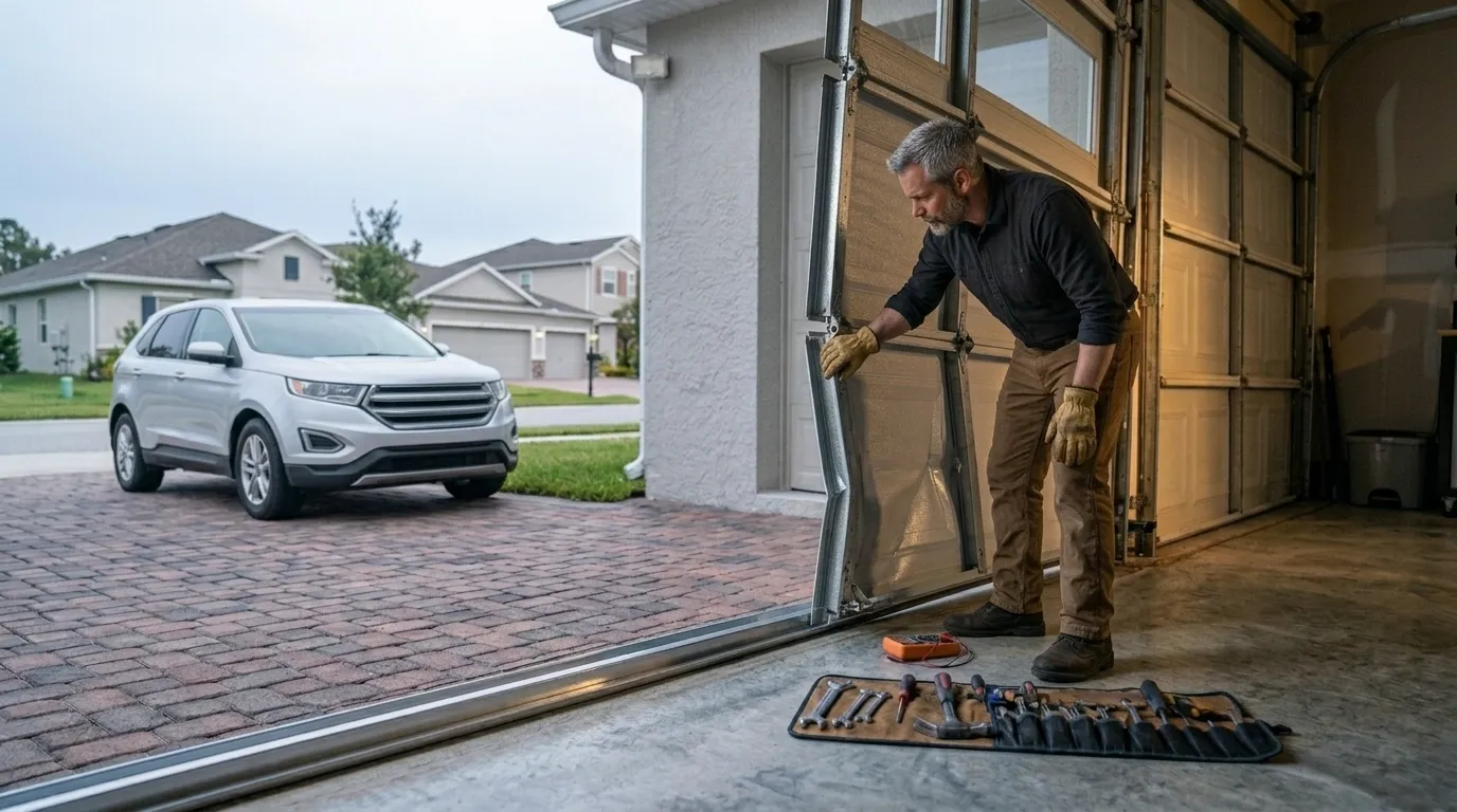 Repaired & tested - Humble garage door service