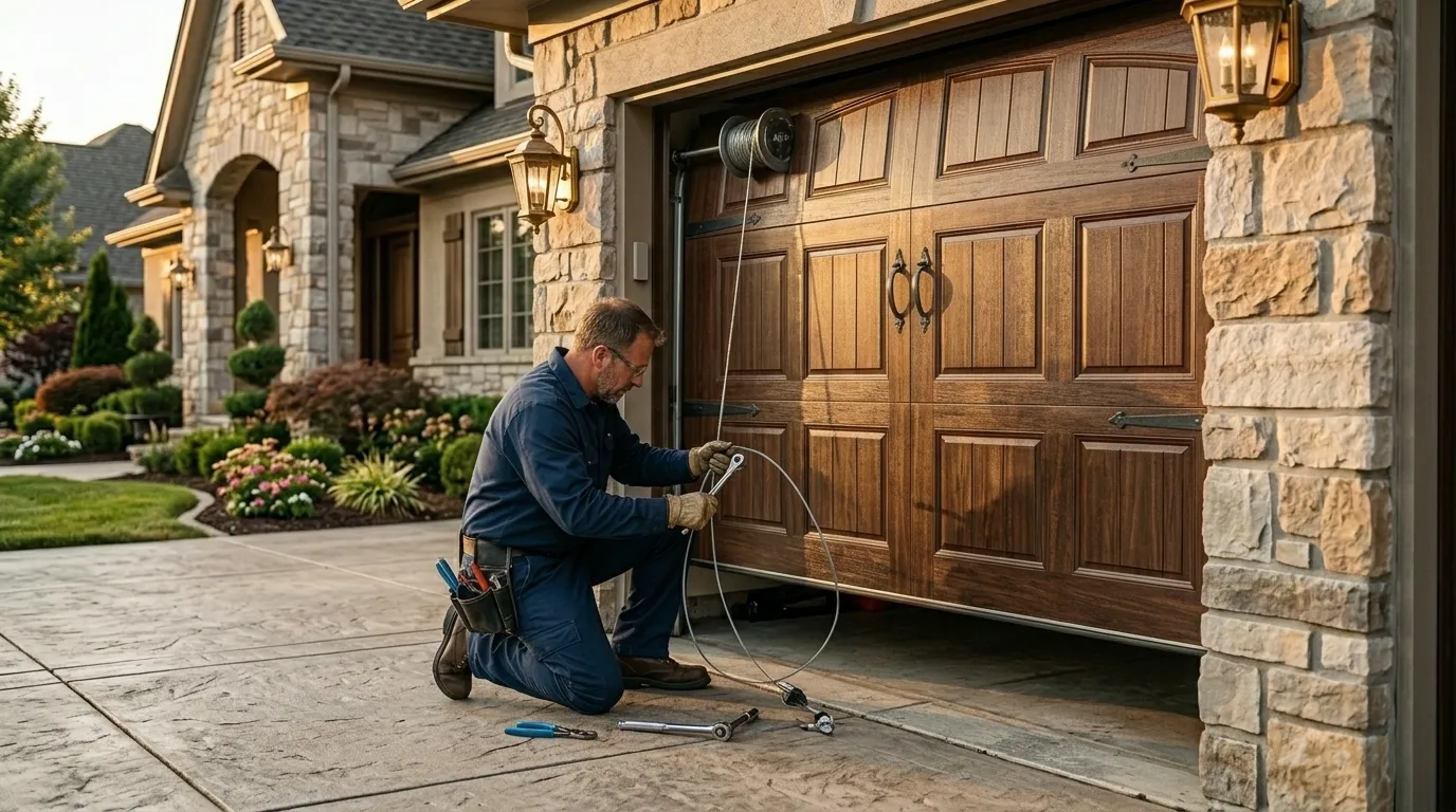 Modern flush garage door